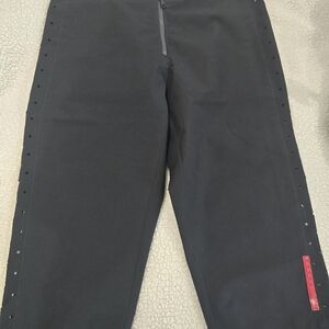 Prada Black and Red Detail Pants